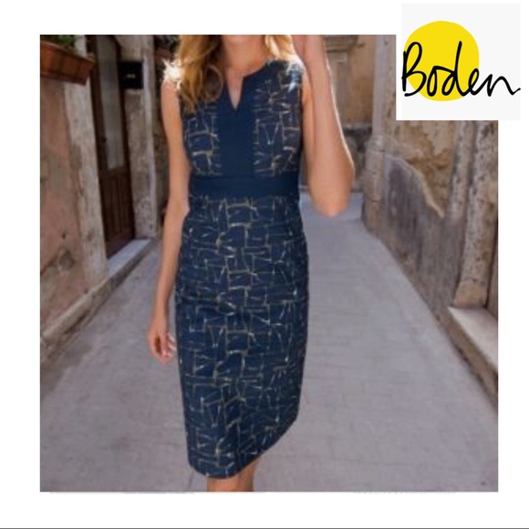 Boden Dresses & Skirts - Boden Women's Blue Notch Shift Dress